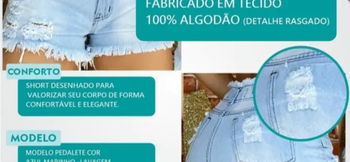 foto de um shorts em expoxição .