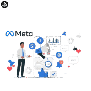 Imagem de um homem diante dos recursos da Meta Ads.